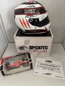 Formula 1 SIGNED 1:2 Scale Helmet Max Chilton - Ltd Edition #45/75 and 1:43 Car - Picture 1 of 16