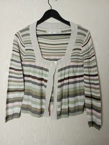 Next Size 16 3/4 Sleeved Buttoned Cardigan Multicolored - Picture 1 of 8