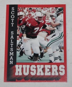 Tarjeta de policía de fútbol americano de Nebraska 1996 Scott Saltsman Nebraska Cornhuskers - Imagen 1 de 2