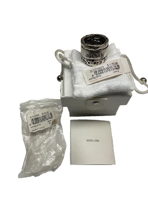 НОВОЕ ШИРОКОЕ ДИЗЕЛЬНОЕ КОЛЬЦО ИЗ СТЕРЛИНГОВОГО СЕРЕБРА 925 ПРОБЫ DL1121040 9 $125 РАЗМЕР 8 - Изображение 1 из 4