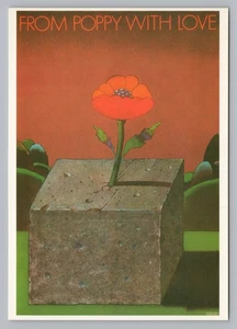 Milton Glasser 1967 From Poppy WIth Love Postcard B14 - Picture 1 of 2