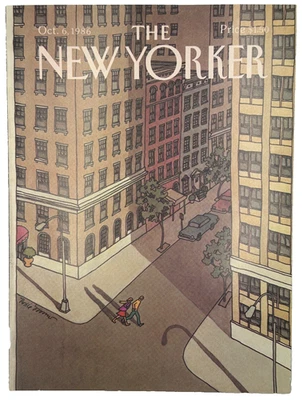 New Yorker Magazine Cover Only October 6  1986 Roxie Munro Couple Walking City - Imagem 1 de 4