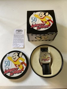Mighty Mouse 50th Anniversary Commemorative Watch w/ Tin & Box NEW - Picture 1 of 8
