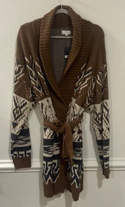 Lucky Brand Shawl Large Oversized Pullover Southwestern Aztec Tribal Festival NEU - Bild 1 von 6