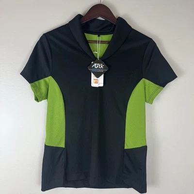 North End Cool Logic polo shirt black green T-Shirt Medium - Image 1 of 4