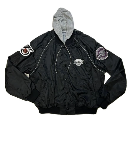 Swingster Los Angeles Kings NHL Hockey Jacket Vintage Zip-Up Button Up Youth XXL Cover