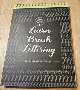 Kelly Creates Learn Brush Lettering Book for Large Brush Tip Pens spiral bound - Imagen 1 de 3