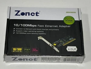 Zonet Zen3200 10/100Mbps fast Ethernet Adapter Windows Vista compatible 32 bit - Picture 1 of 5