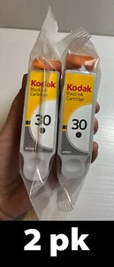 2pk Kodak 6J5868 Black Ink Cartridge 30 / 30B, Genuine (no box) - Picture 1 of 8