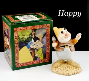 Royal Doulton Snow White & The Seven Dwarfs Figure Happy SW12 Mint in Box - Picture 1 of 4