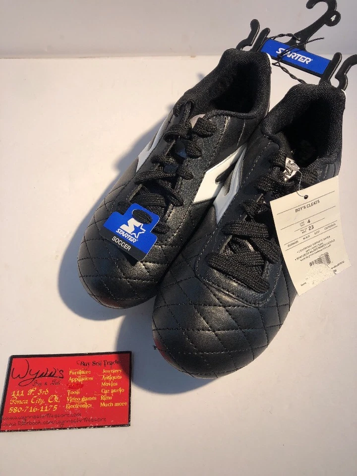 Starter Black & White Soccer Shoes Cleats Size 4 - Image 1 of 4