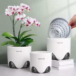 5 ınch Orchid Pots with Holes,Set of 2,Double Layer Good Air Circulation Planter - Picture 1 of 6
