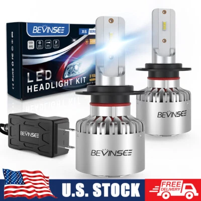 2x H7 LED Headlight Bulbs 6000K Bright White for Volkswagen fit Beetle 2006-2010 - Image 1 of 4