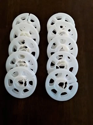 10 *NEW* SUPER 8 50' PLASTIC FILM REELS (WHITE) LOWEST PRICE NICE