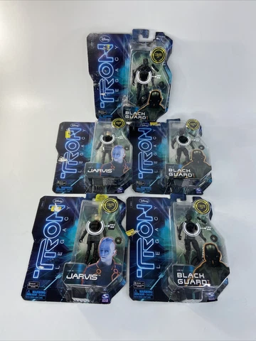 Lot 5 BLACK GUARD Jarvis 3.75in Figure New Box Damage Tron Legacy Action Figure Cover