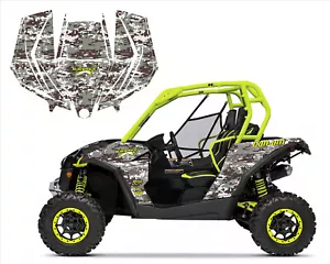 Can am Maverick 1000 R Graphics kit UTV Wraps 2013-2016 Digital Camo Mud - Bild 1 von 4