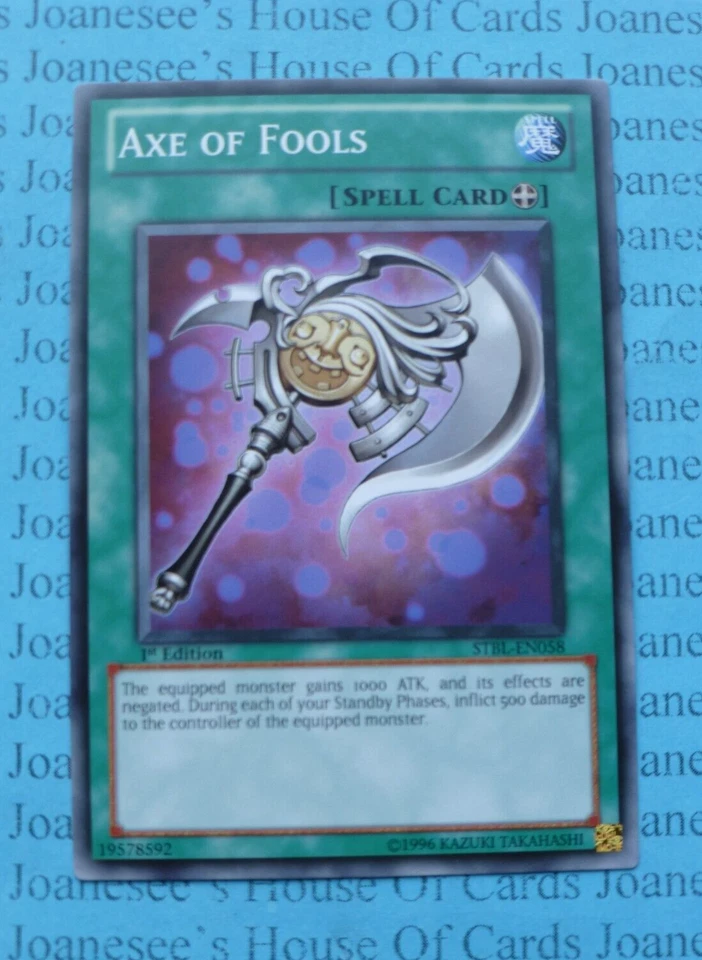 STBL-EN058 Axe of Fools Yu-Gi-Oh Card 1st Edition New - Image 1 of 4