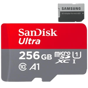 Tarjeta de memoria SanDisk Ultra Micro SD clase 10 TF tarjeta SD 256 GB con adaptador - Imagen 1 de 2