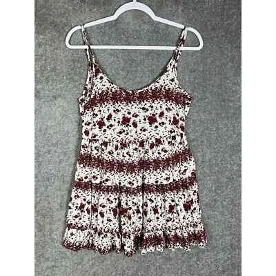 Top Brandy Melville con volantes en capas para mujer talla única floral correa de espagueti rayón Foto 1 de 4