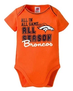 Denver Broncos Infant Size 3-6 Months One Piece Bodysuit Creeper - Orange - Picture 1 of 1