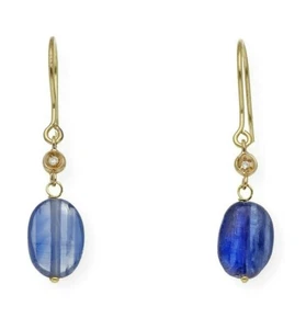 Pendientes Zafiros y Diamantes en Oro 18 kt Complementos de Mujer Joyería Moda - Imagen 1 de 6