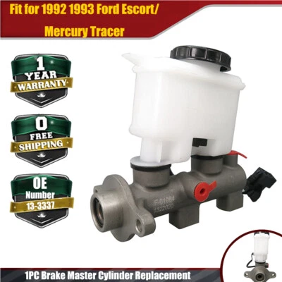 Paquete de 1 cilindro maestro de freno apto para 92 93 Ford Escort/Mercury Tracer 13-3337 Foto 1 de 4