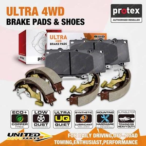 Protex Front Rear 4WD Disc Pads + Brake Shoes for Holden Colorado RG 2011-On - Picture 1 of 2