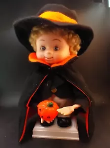 Animated Halloween Trick Or Treating Boy With Pumpkin, Tested Works See Vid - Picture 1 of 6