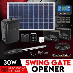 Swing Gate Opener 650KG Electric Motor Automatic Full Solar Remote Single +S - Picture 1 of 13