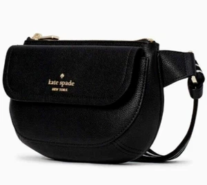Kate Spade Rosie Gürteltasche Handtasche schwarz genarbtes Leder KB712 neu mit Etikett $ 299 Einzelhandel F - Bild 1 von 4