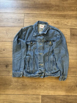 Chaqueta de mezclilla Wrangler para mujer azul mediano lavado medio occidental retro rodeo Foto 1 de 4