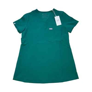Neu mit Etikett Figs Forest Green kurzärmeliges Peeling-Top, XXS, technische Sammlung, FW1000 - Bild 1 von 6