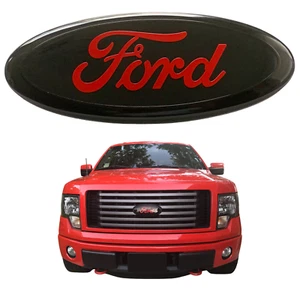 RED Emblem Badge for Front Grille Ford Truck F-150 2009-2014 - Foto 1 di 10