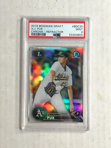 A.J. PUK 2016 Bowman Chrome 1ST BOWMAN REFRACTOR! PSA MINT 9! #BDC-25! D’backs! - Picture 1 of 3