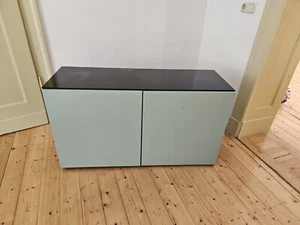 Ikea Besta Kommode, Schwarz/mint - Bild 1 von 4