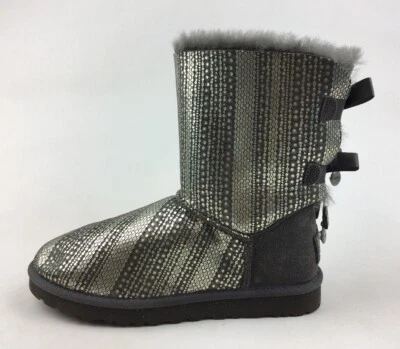 UGG Australia 1004791 Bailey Bow Pull On Winter Boots Women’s Size 8, Gray 3263 - Image 1 of 4