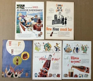 Hires Root Beer Advertisements Lot of 5 - Picture 1 of 1