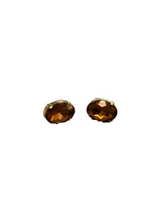 Vintage Estate Light Yellow Topaz Stud Earrings - Picture 1 of 4