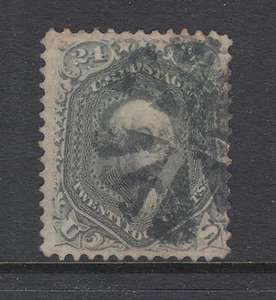 US Sc 78b used 1862 24c gray Washington, Rosette Fancy Cancel, sound & scarce - Picture 1 of 2