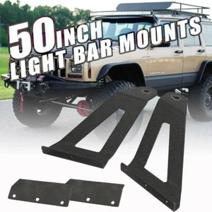 Windshield Mounting Bracket Fit For Jeep Cherokee XJ 50inch Curved LED Light Bar - Bild 1 von 12