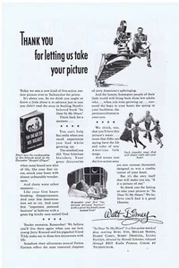 Anuncio impreso promocional de la película Thank You 1948 de Walt Disney So Dear To My Heart - Imagen 1 de 1