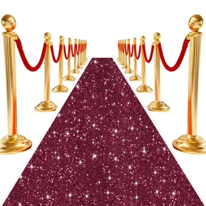 Hochzeit Gang Läufer Outdoor 4ftx20ft Teppichläufer Burgund Gang Läufer Fo... - Bild 1 von 6