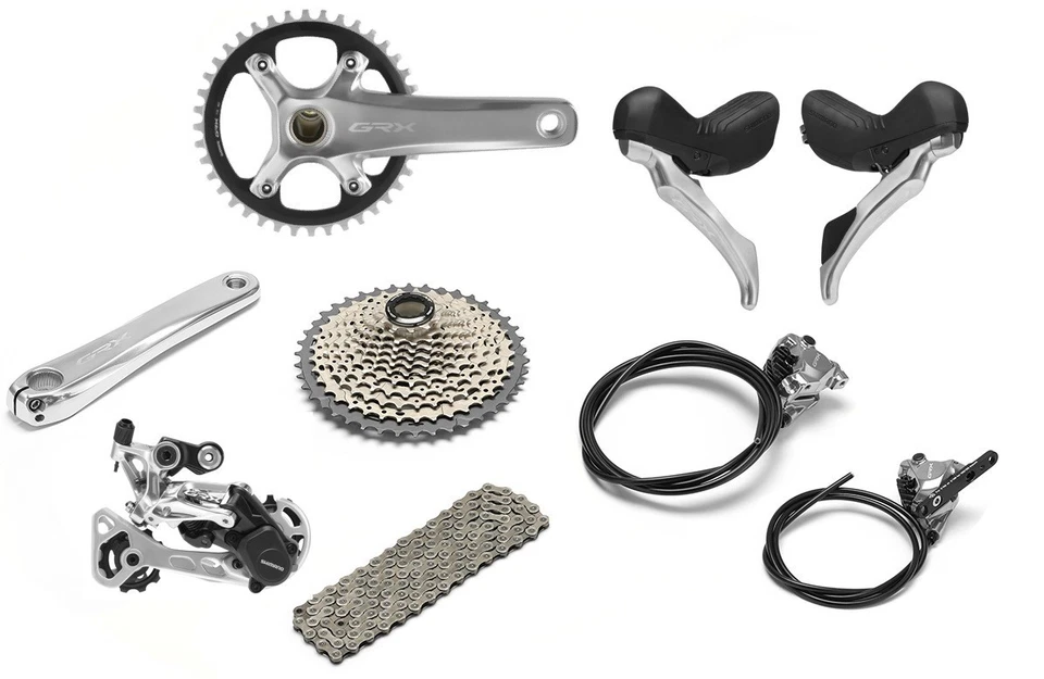 Shimano GRX Limited Edition Silver RX810 Gravel Bike Groupset 1x 11s 172.5mm 40T - Image 1 of 4