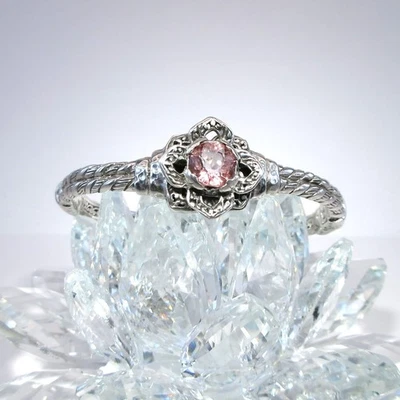 Sarda Sterling Silver & Pink Mountain Wizard Mystic Bangle Bracelet - Image 1 of 4