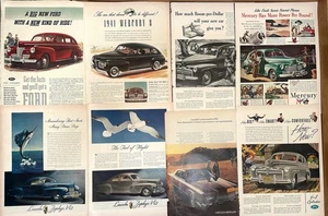 37 FORD MERCURY, HUDSON, NASH WILLYS, PACKARD, KAISER - IMPORTS, ads 1940s-1960s - Picture 1 of 10
