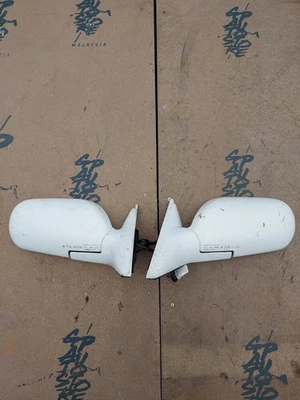 JDM Nissan Skyline R32 GTR BNR32 RB26DETT LH & RH Side View Mirror set (White) - Image 1 of 4