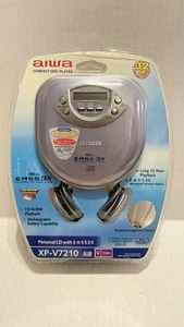 Aiwa XP-V7210 AUB Reproductor de CD Portátil Violeta EASS 3X con Banda para el Cuello Auriculares LEER - Imagen 1 de 7