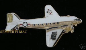 C-47 SKYTRAIN DAKOTA LAPEL HAT PIN UP US ARMY AIR CORPS AIR FORCE PILOT CREW WOW - Picture 1 of 12