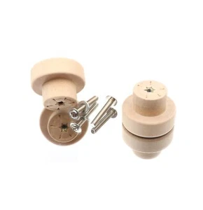 10pack 13/8 Inches Round Wood Unfinished Dresser Drawer Pulls Handles Knobs For - Picture 1 of 6