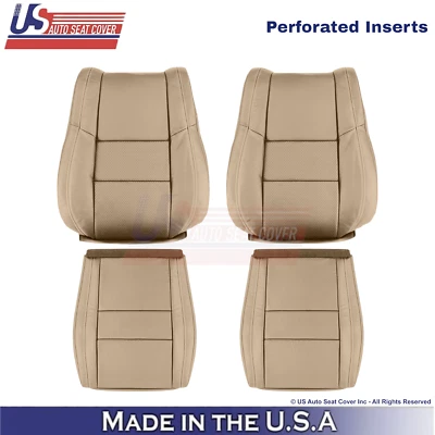 2011-2017 Fits Dodge Durango Genuine Leather Front Replacement Seat Covers Tan - Image 1 of 4